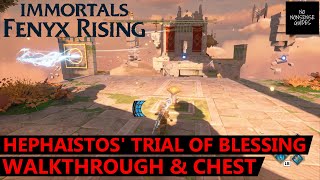 Immortals Fenyx Rising Hephaistos Trial of Blessing Walkthrough amp Chest Location  A New God DLC [upl. by Laubin]