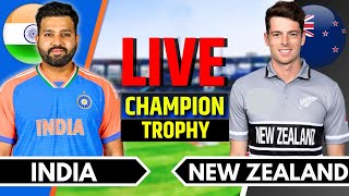 India vs New Zealand Match 12  Live Cricket Match Today  IND vs NZ  Champions Trophy Last 40 Ov [upl. by Echikson106]