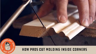 How Pros Cut Molding Inside Corners [upl. by Rochelle]