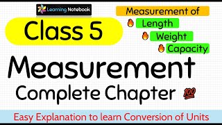 Class 5 Maths Chapter Measurement [upl. by Nero]