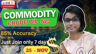 25 NOV  MCX Live Trading  Crude Oil Live Trading  Commodity Trading Live Stock Market Live mcx [upl. by Neffets]