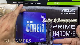 intel Core i3 10100 ASUS PRIME H410ME GTX 1650 Gaming PC Build Benchmark [upl. by Raffin341]