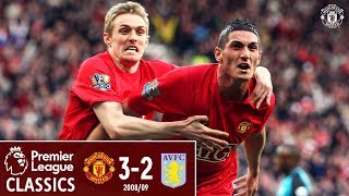 Premier League Classic  Manchester United 32 Aston Villa  200809  Macheda debut goal [upl. by Hanahsuar]