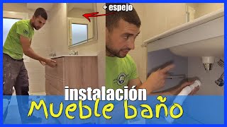 ✅ COMO INSTALAR un MUEBLE DE BAÑO y ESPEJO  Detalles para instalación suspendido [upl. by Parrisch]