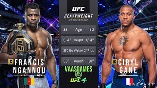 FRANCIS NGANNOU VS CIRYL GANE FULL FIGHT UFC 270 [upl. by Frerichs]