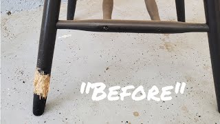 EASY How to repair chewed or chipped wood furniture DIY [upl. by Nirel]