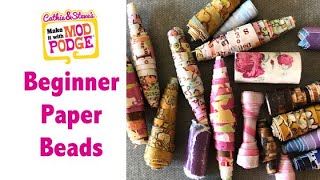 Beginner Guide to Making Paper Beads [upl. by Nrobyalc343]