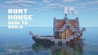 Minecraft  How to build Little Boat House [upl. by Oyek]