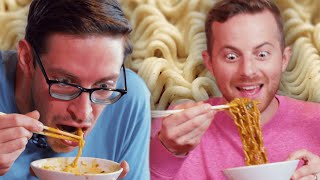 The Try Guys EXTREME Spicy Noodle Challenge [upl. by Nowell]