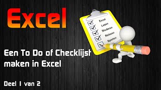 Excel  Checkbox  Een To Do Lijst Maken in Excel [upl. by Friedland]