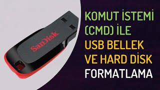 Komut istemi CMD ile USB bellek veya harici disk formatlama nasıl yapılır [upl. by Virnelli]