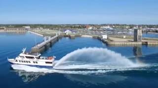 Star Line Mackinac Island Hydro Jet Ferry Mighty Marquette II returns from Mackinac Island Michigan [upl. by Airahs165]