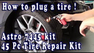 How to plug or replug a tire [upl. by Suhpesoj]