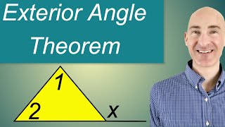 Exterior Angle Theorem Triangles [upl. by Jenilee129]