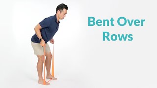 Resistance Band Exercise Bent Over Rows [upl. by Yendroc591]