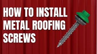 How to install a metal roof screw [upl. by Shiroma]