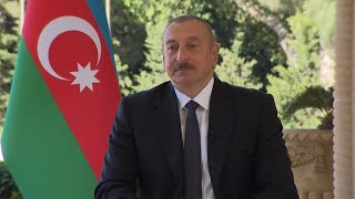 Azerbaijani President Ilham Aliyev ‘We never deliberately attacked civilians’ [upl. by Alleusnoc2]