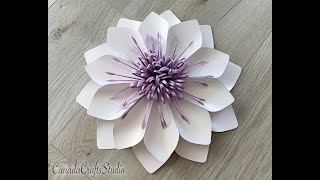 Paper Flower Tutorial Template 74 [upl. by Emmons143]