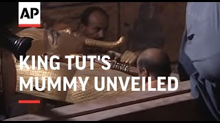 King Tuts mummy unveiled to public for first time [upl. by Hanimay869]