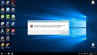 How to fix The program cant start because dll is missing from your computer Easiest way [upl. by Armanda334]