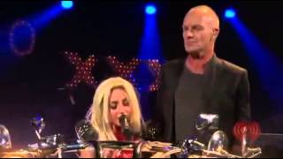 Lady Gaga ft Sting  Stand By Me Live At iHeartRadio 2011 [upl. by Lemor]