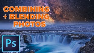 How to COMBINE  BLEND 2 PHOTOS in Photoshop [upl. by Tjaden]