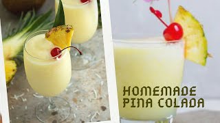 HOW TO MAKE PINA COLADA  Easy Tropical Cocktail Recipe [upl. by Atirec]