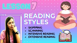 Lesson 7 Reading Styles Skimming Scanning Intensive Reading Extensive Reading ENGLISH 7 [upl. by Mcclary]