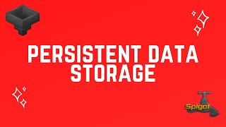 Spigot Plugin Development  58  Persistent Data Storage [upl. by Ranite]