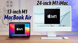 M1 MacBook Air vs M1 24quot iMac  Best Mac to Buy in 2021 [upl. by Erait]