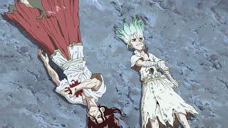 Senku and Tsukasa vs Hyoga  Dr Stone S2 1080p  episode 10 [upl. by Yeclehc765]