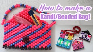 HOW TO MAKE A KANDIBEADED BAGStep by stepHow to tutorial [upl. by Hoeve]