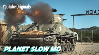 WWII Tanks Firing in Slow Motion [upl. by Nylynnej438]