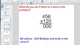 Lesson 56 Multiplying 3 digit Numbers with Zeros [upl. by Peterus]