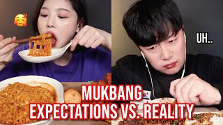 mukbang EXPECTATIONS vs REALITY [upl. by Partridge414]