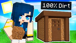 Minecraft but I can only BUILD with Dirt [upl. by Hoem]