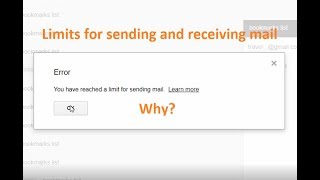 Gmail Error You have reached a limit for sending mail Why [upl. by Nachison486]