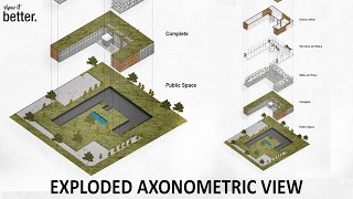 Exploded Axonometric View in Photoshop [upl. by Eak735]