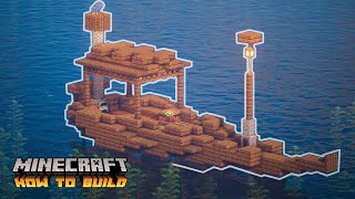 Minecraft How to Build a Small Boat Quick Tutorial [upl. by Abdella]