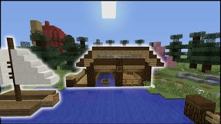 Minecraft Tutorial How To Make A Boat House [upl. by Nancy]