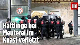 Gefängnismeuterei Polizei stürmt Knast in Thüringen  JVA Untermaßfeld [upl. by Htez]