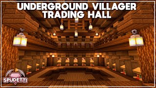 Minecraft How to Build an Underground Trading Hall Tutorial 2021 [upl. by Cogen]