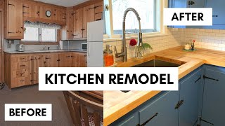 Farmhouse Kitchen Remodel Timelapse  1950s Original Kitchen Before and After [upl. by Anastatius195]