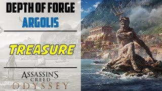 Depth of the forge  Treasure Location  Foundry of Hephaistos  AC ODYSSEY [upl. by Ateekal]