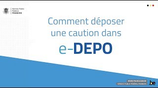 Comment déposer une caution dans eDEPO [upl. by Oiluarb88]