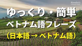 ゆっくり＆簡単ベトナム語会話フレーズ・聞き流し [upl. by Airt]