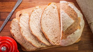 How to Make a Rustic Country Loaf  Poolish Method Recipe [upl. by Einaej]