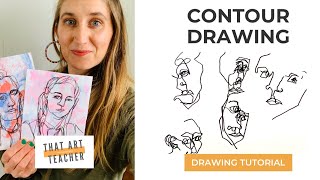 Contour Drawing  Step by Step Art Tutorial [upl. by Aehr214]