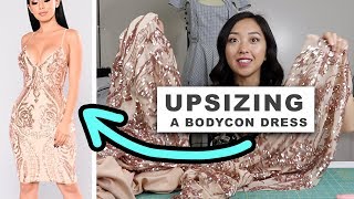 How I Upsized A Bodycon Dress  Coolirpa [upl. by Ahsiyt]