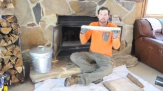 Replacing a Refractory Panel on a Wood Burning Stove [upl. by Gish]